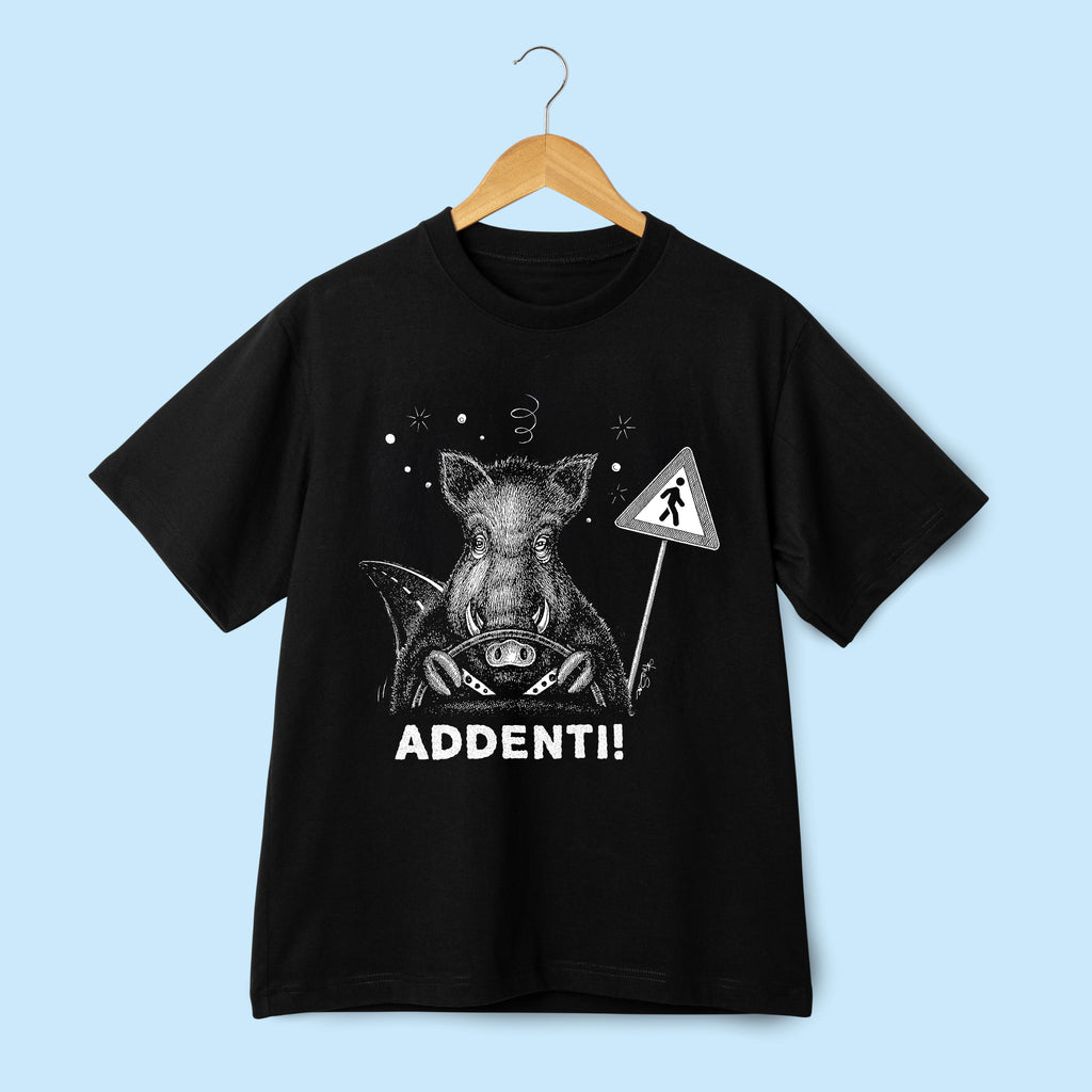 T-shirt “ADDENTI!” – Quando il pericolo è reciproco